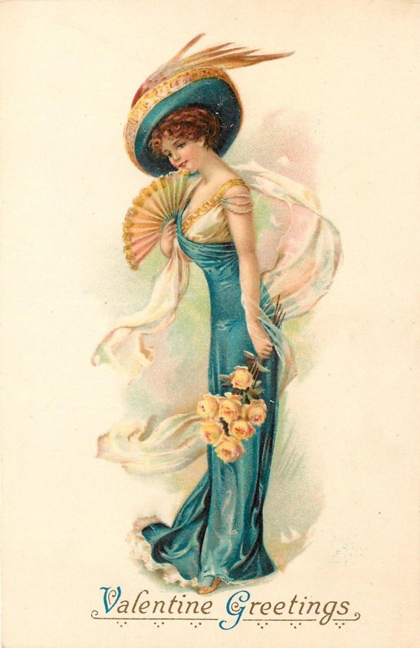 Открытка девушка