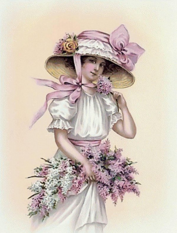 Открытка девушка