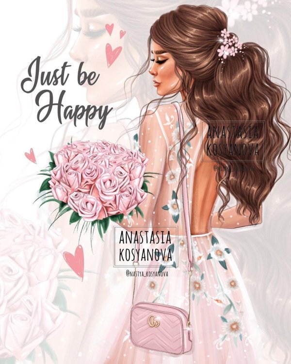 Открытка девушка