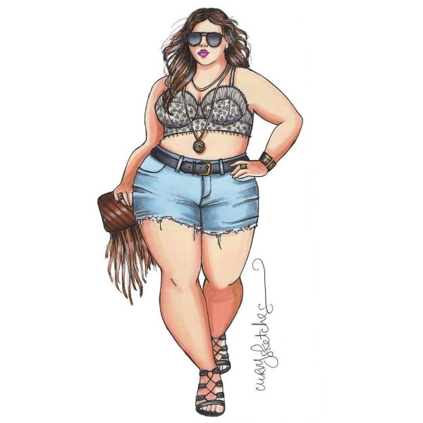 Полная девушка