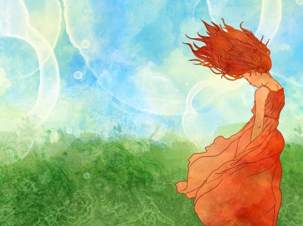 Девушка и ветер