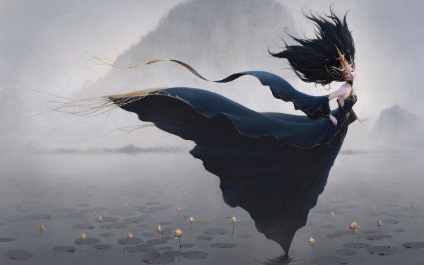 Девушка и ветер