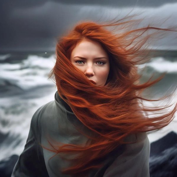 Девушка и ветер