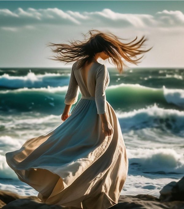 Девушка и ветер