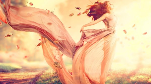 Девушка и ветер