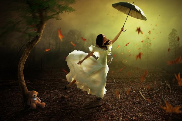 Девушка и ветер