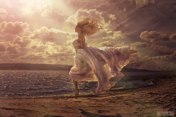 Девушка и ветер