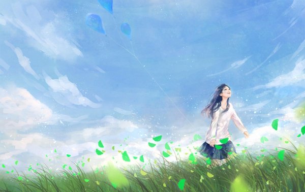 Девушка и ветер