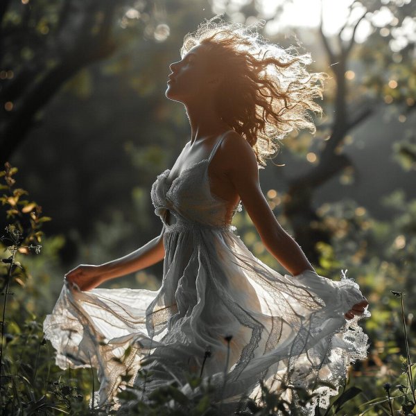 Девушка и ветер