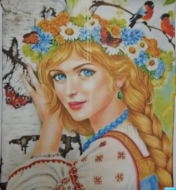 Девушка лето нарисованные