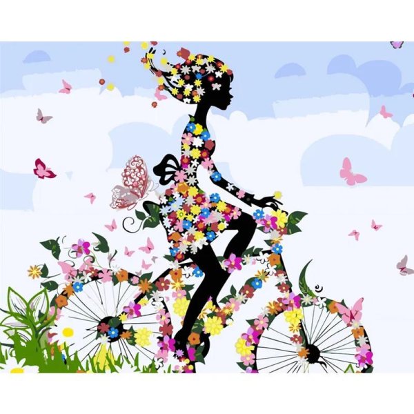 Девушка лето нарисованные