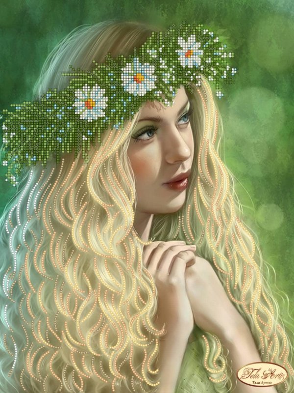 Девушка лето нарисованные