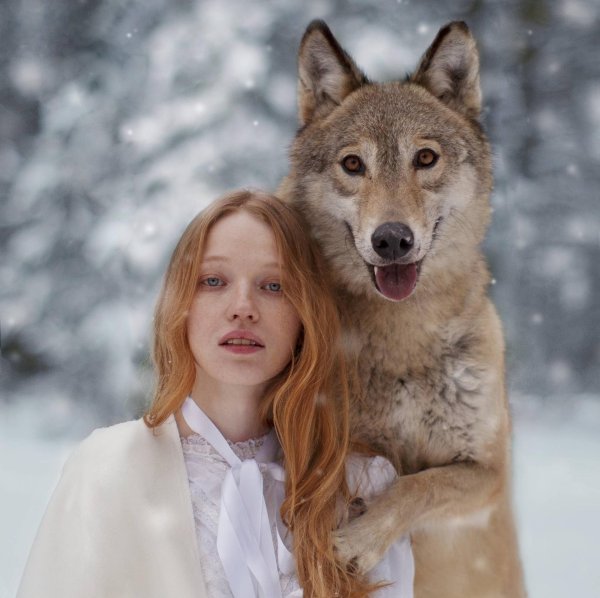 Девушка с животными