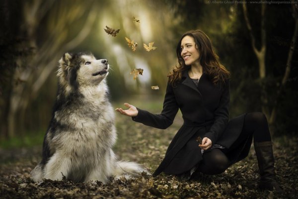 Девушка с животными