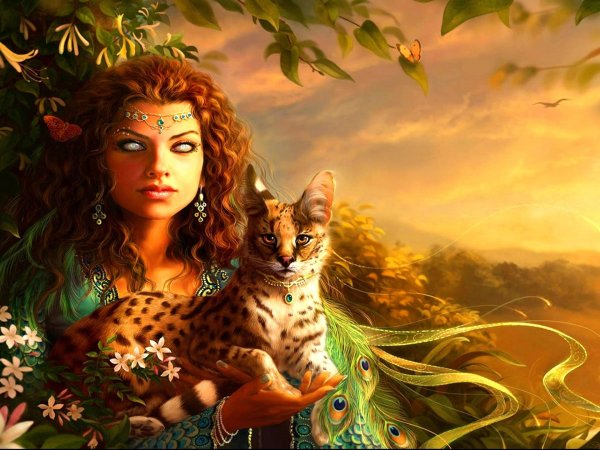 Девушка с животными