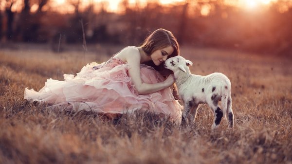 Девушка с животными