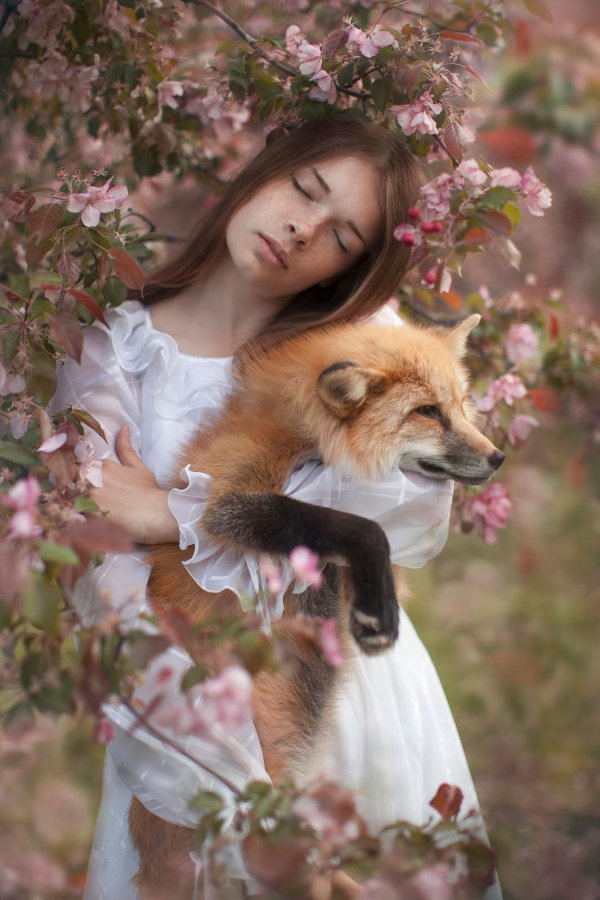 Девушка с животными