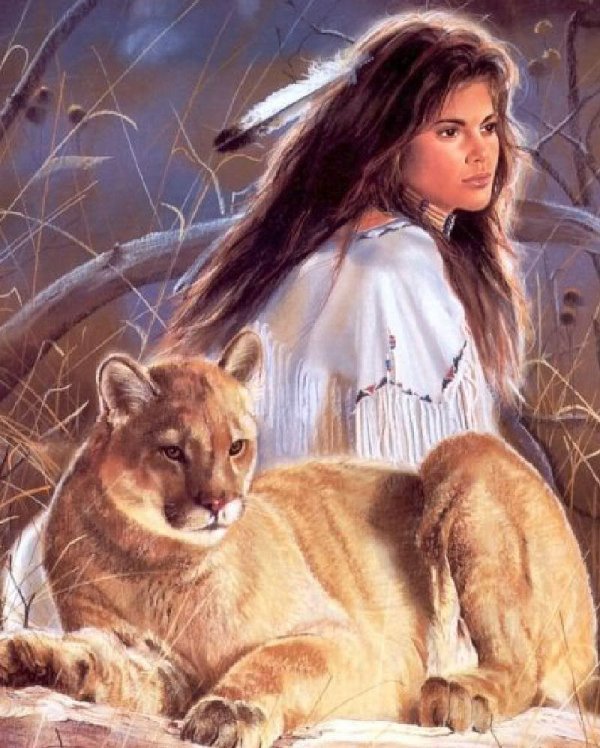 Девушка с животными