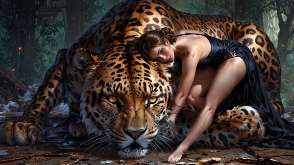 Девушка с животными