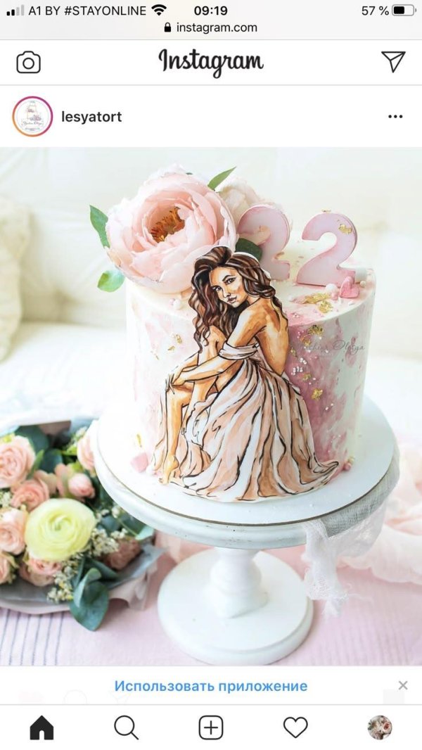 Девушка на торт