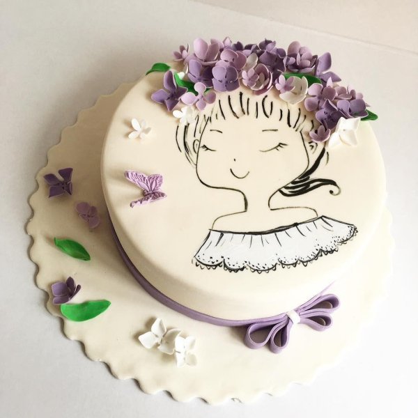 Девушка на торт