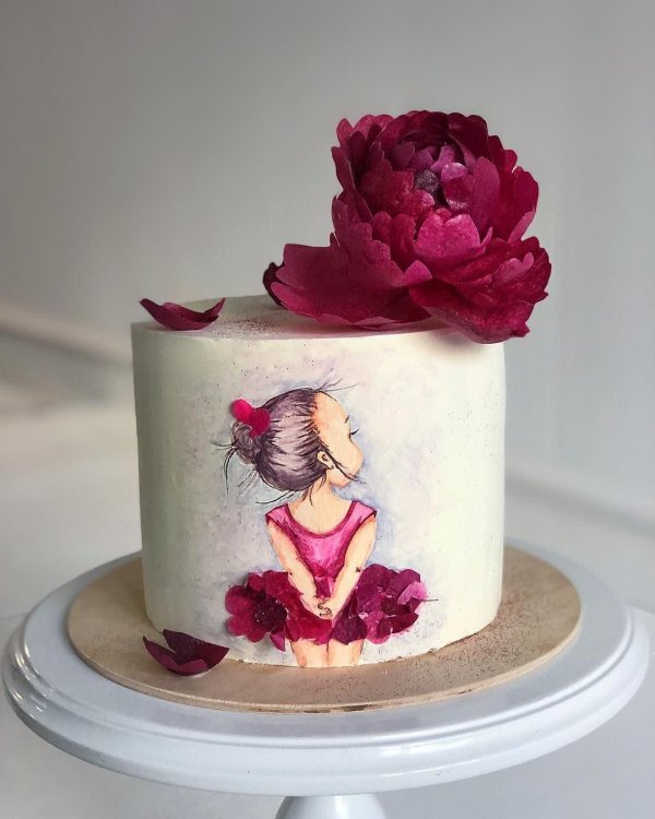 Девушка на торт