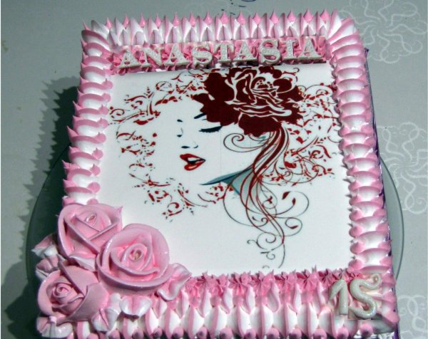 Девушка на торт