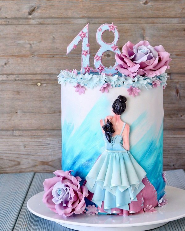 Девушка на торт