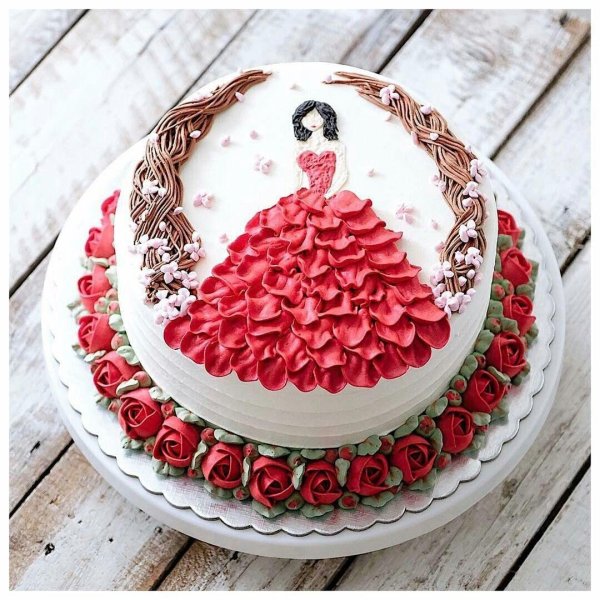 Девушка на торт