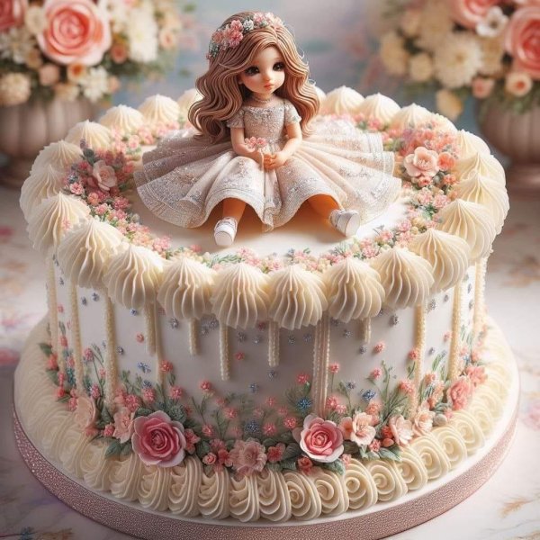 Девушка на торт