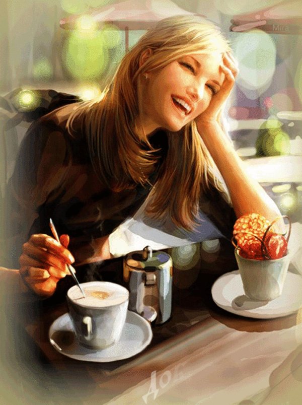Девушка с кофе