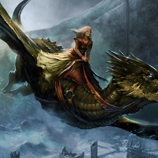 Девушка на драконе