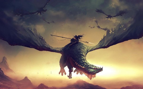 Девушка на драконе