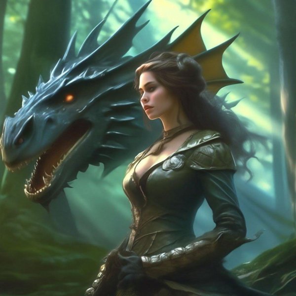 Девушка на драконе