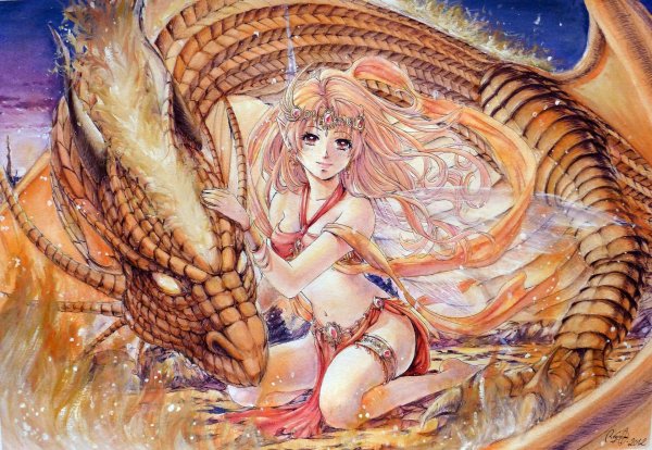Девушка на драконе