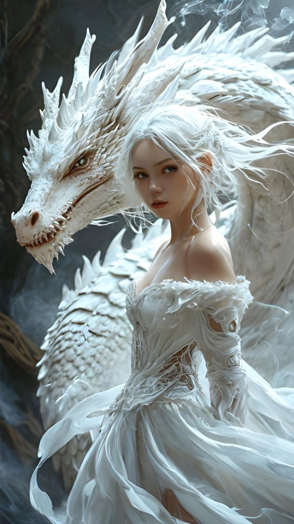 Девушка на драконе