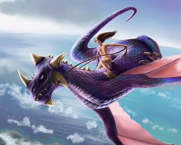 Девушка на драконе