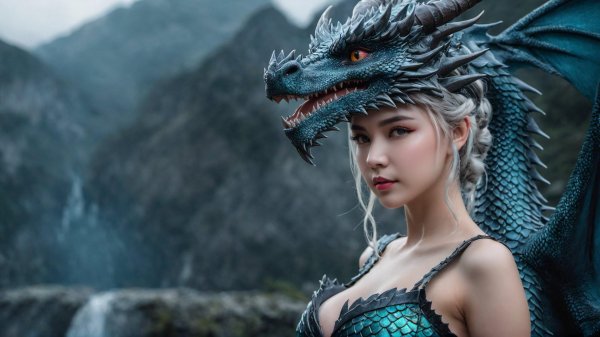 Девушка на драконе