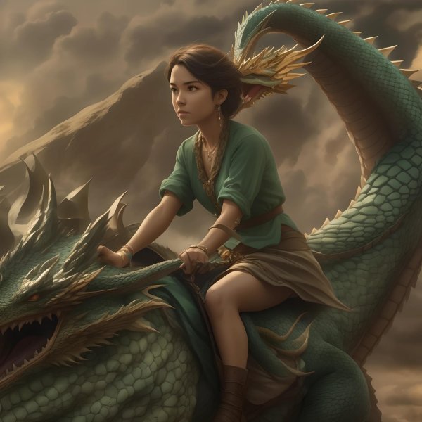 Девушка на драконе