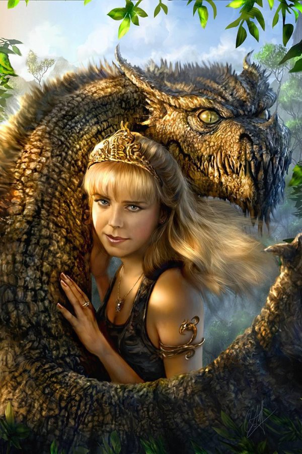 Девушка на драконе