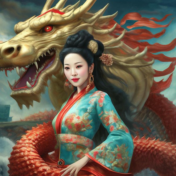 Девушка на драконе