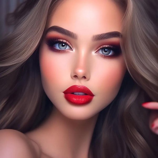Девушка с макияжем