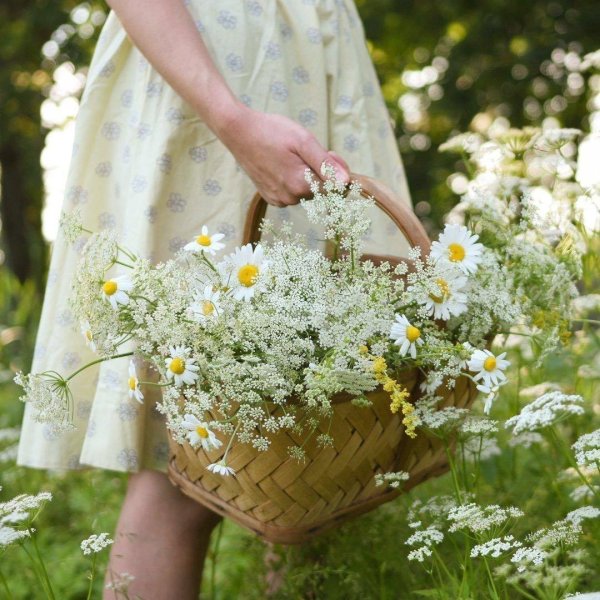 Девушка с ромашками