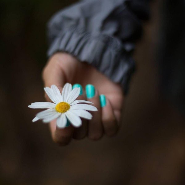 Девушка с ромашками