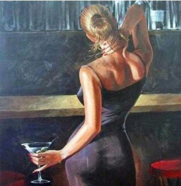 Девушка с бокалом