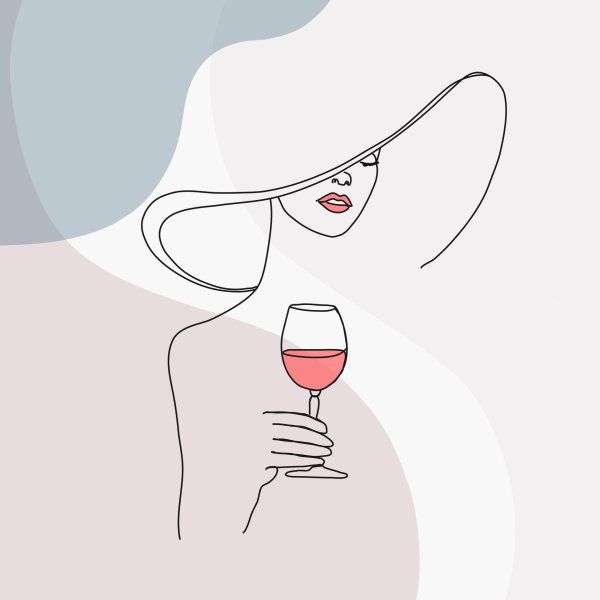 Девушка с бокалом
