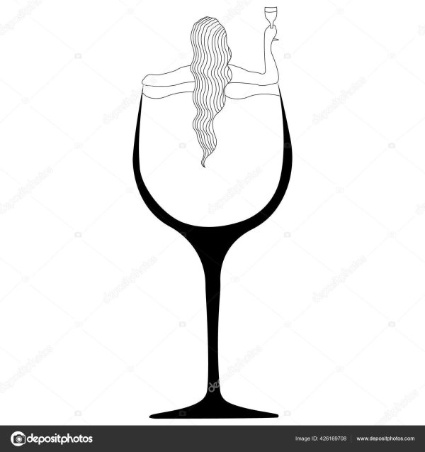 Девушка с бокалом