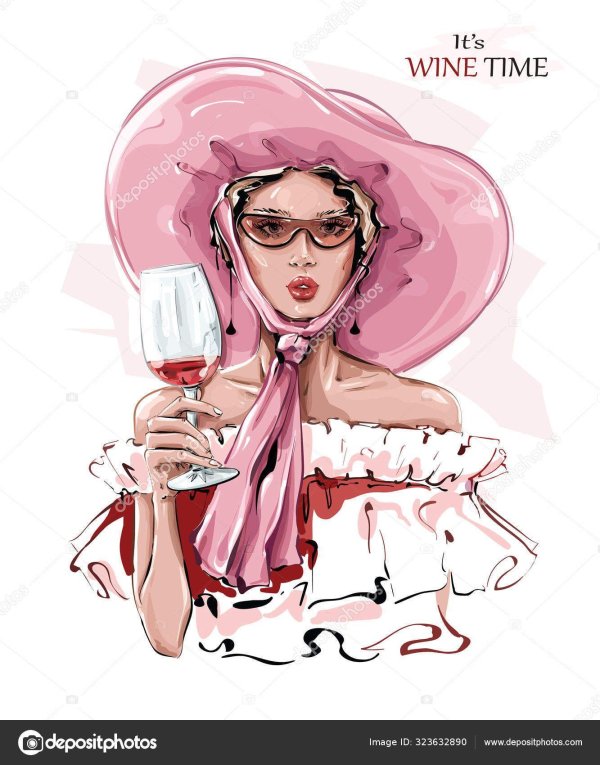 Девушка с бокалом