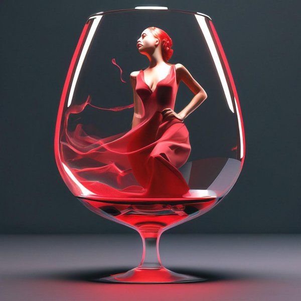 Девушка с бокалом