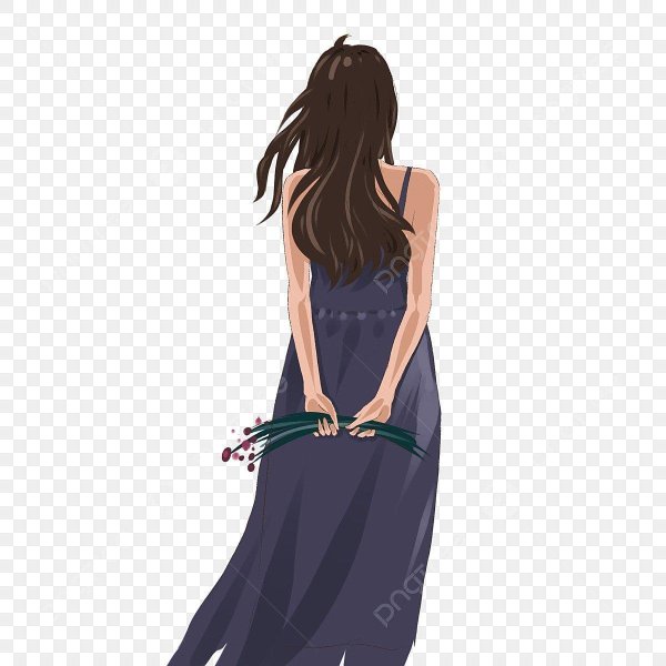 Девушка стоит спиной